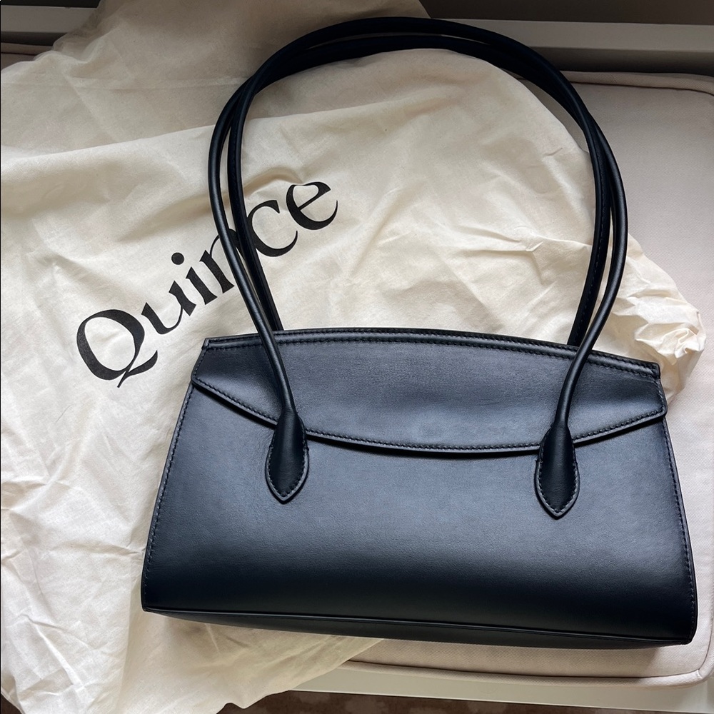 Quince Classic Black Shoulder Bag